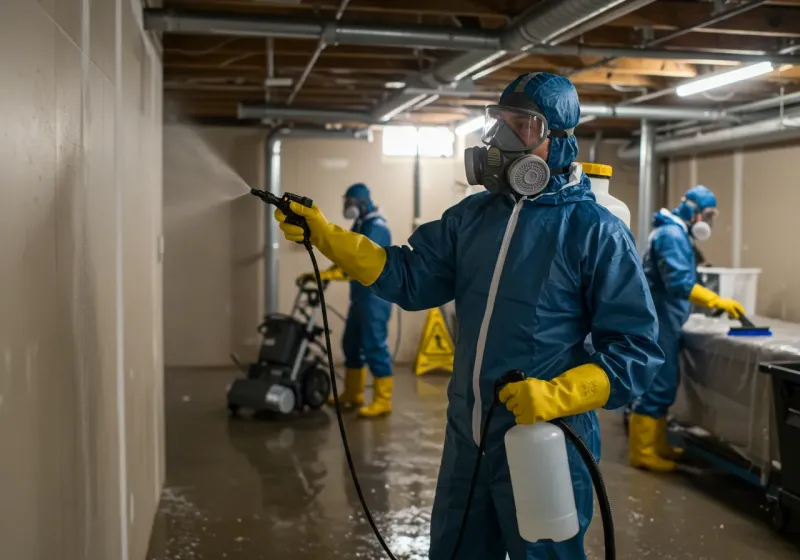 Basement Sanitization and Antimicrobial Treatment process in Troy, NC